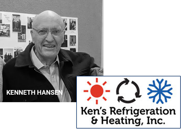 Kenneth Hansen and Ken's Refrigeration and Heat Logo
